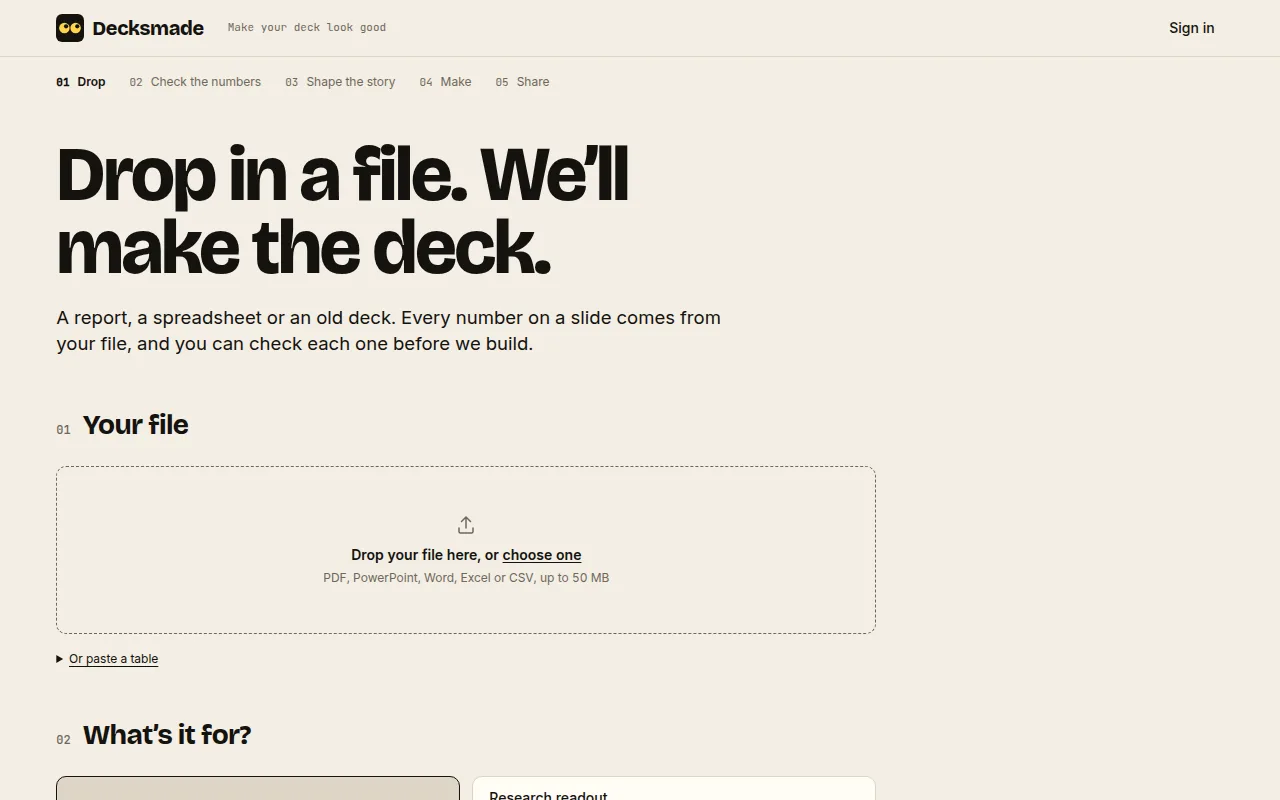 Screenshot of Decksmade