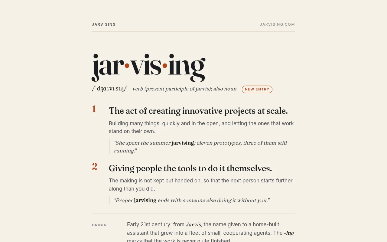 Screenshot of Jarvising