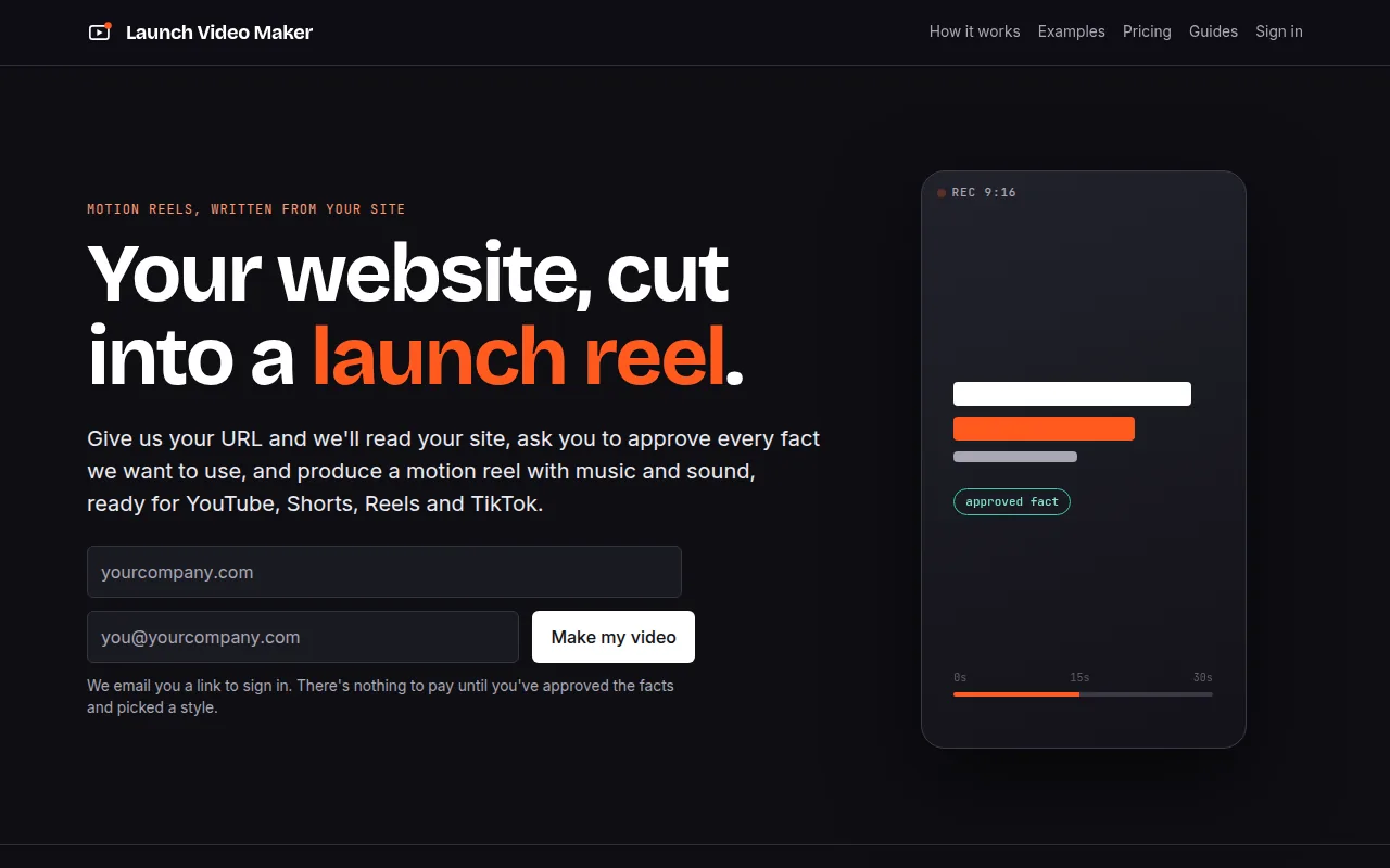 Screenshot of Launch Video Maker