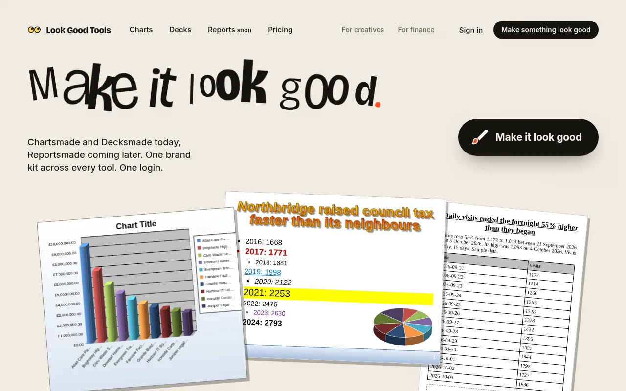 Screenshot of Look Good Tools